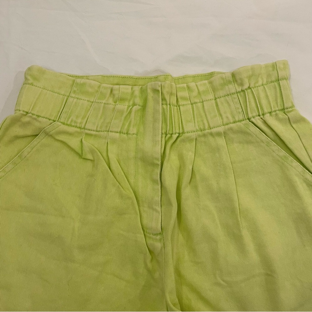 Lime Green Cotton Women's High Waisted‎ Jean Shorts Size Small - Picture 3 of 9